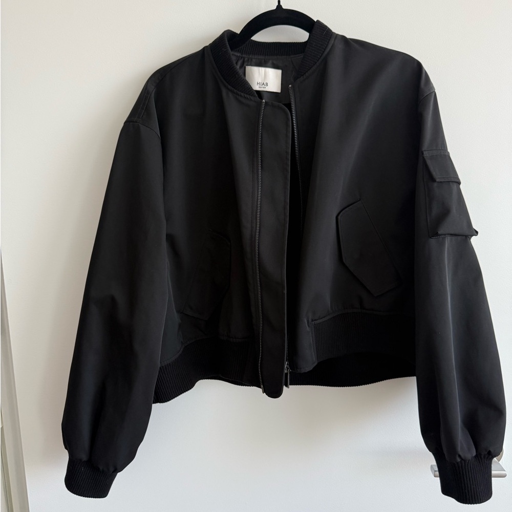 Trendy Black Bomber Jacket for Women